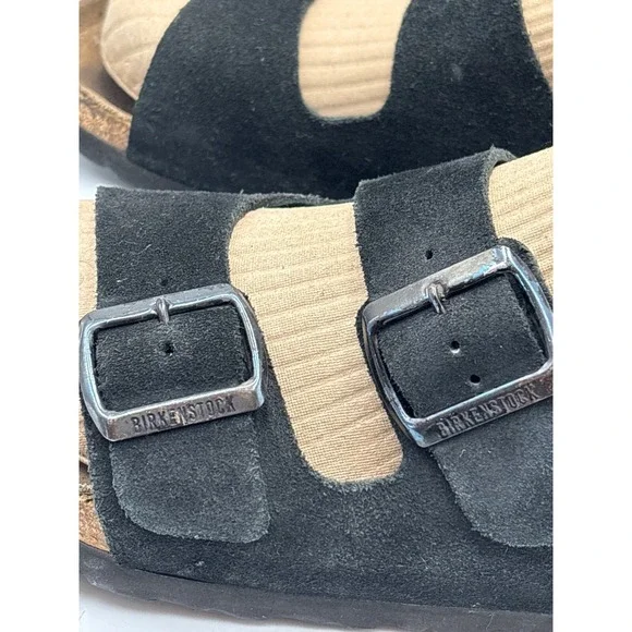 BIRKENSTOCK BETULA BLACK SANDALS DOUBLE STRAP WOMEN Sz 10 - Picture 2 of 9